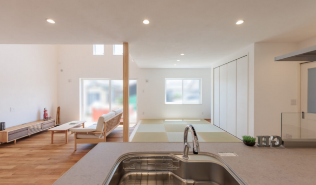 キッチン グラウンドホームの施工事例 小上がり畳ｺｰﾅｰのある平屋