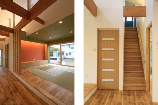 リビング＆階段 シンク設計事務所の施工事例 座して暮らす家