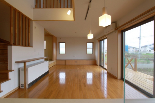 LDK② シンク設計事務所の施工事例 家族をつなげる家～屋上から筑波山、富士山を望む～