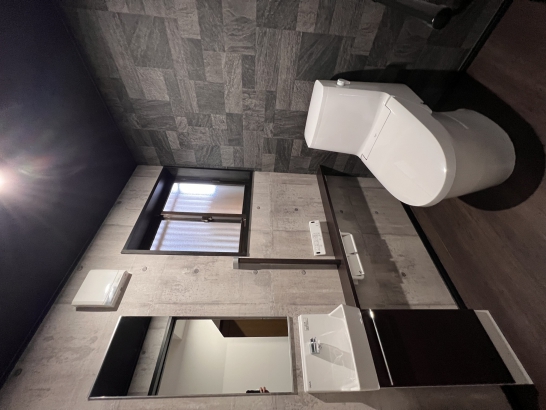 大便器・小便器のトイレを一つに集約 有限会社　柴田建設の施工事例 子供の成長と暮らす家